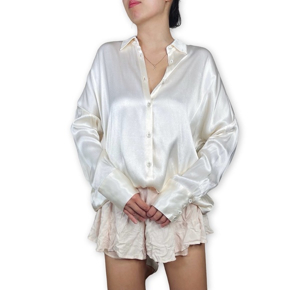 DISSH Simone Pearl Satin Shirt Size 8 - Picture 9 of 16